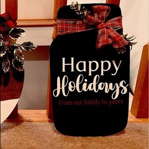 Cute painted wood mason jar